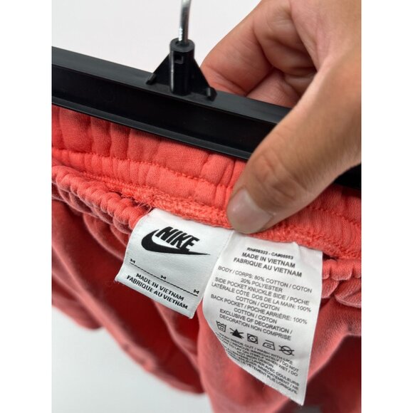 Nike Sportswear Club Fleece Shorts Mens M 7" Orange Big Swoosh Logo BV2721-814 - Picture 3 of 7